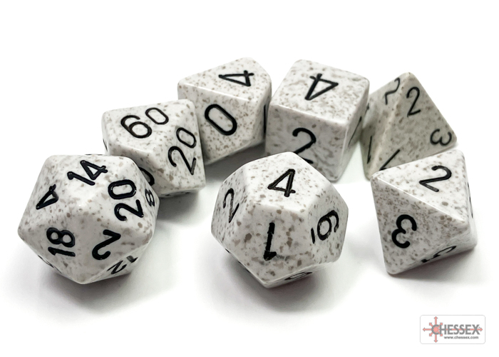 Speckled Arctic Camo Polyhedral 7-Dice Set - CHX25311